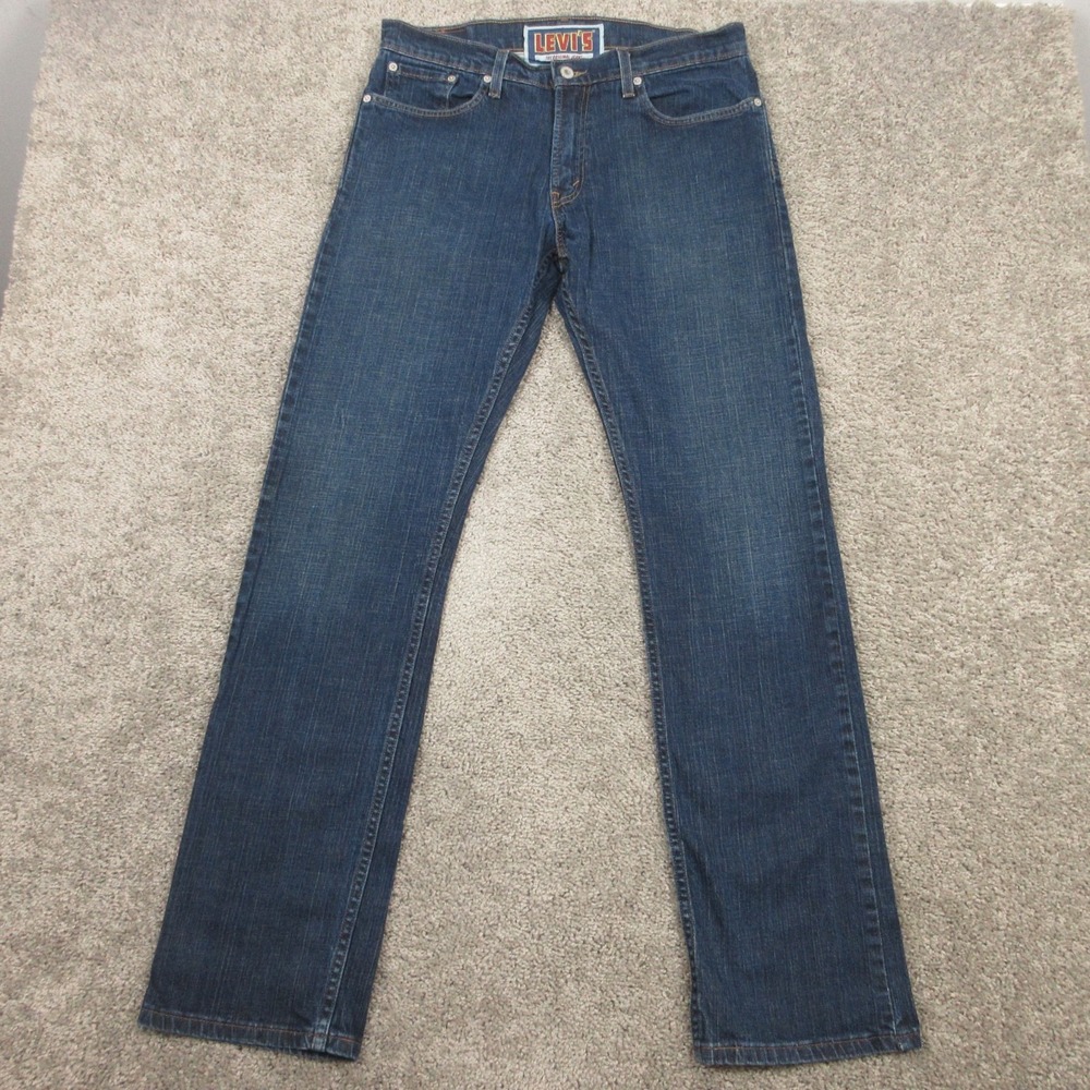 Vintage‎ Levis Jeans Mens 34x34 Blue 514 Slim Straight Faded Flex Denim Pants